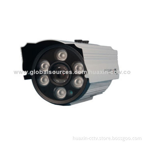 CCTV Water-resistant Camera with 1/3-inch DIS and 6 Pieces of IR LEDs for Day/Night